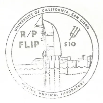Old logo of FLIP research vessel from the University of California, San Diego